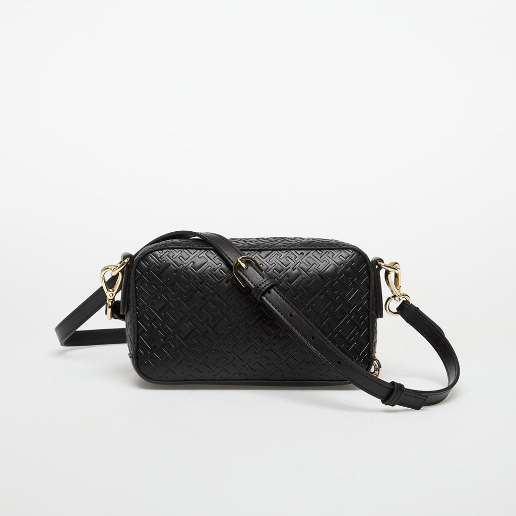 Tommy Hilfiger crna ženska torba sa zlatnim detaljima-[SKU]