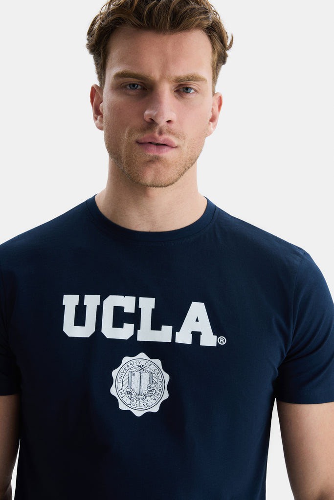 UCLA plava muška majica sa bijelim slovima-[SKU]