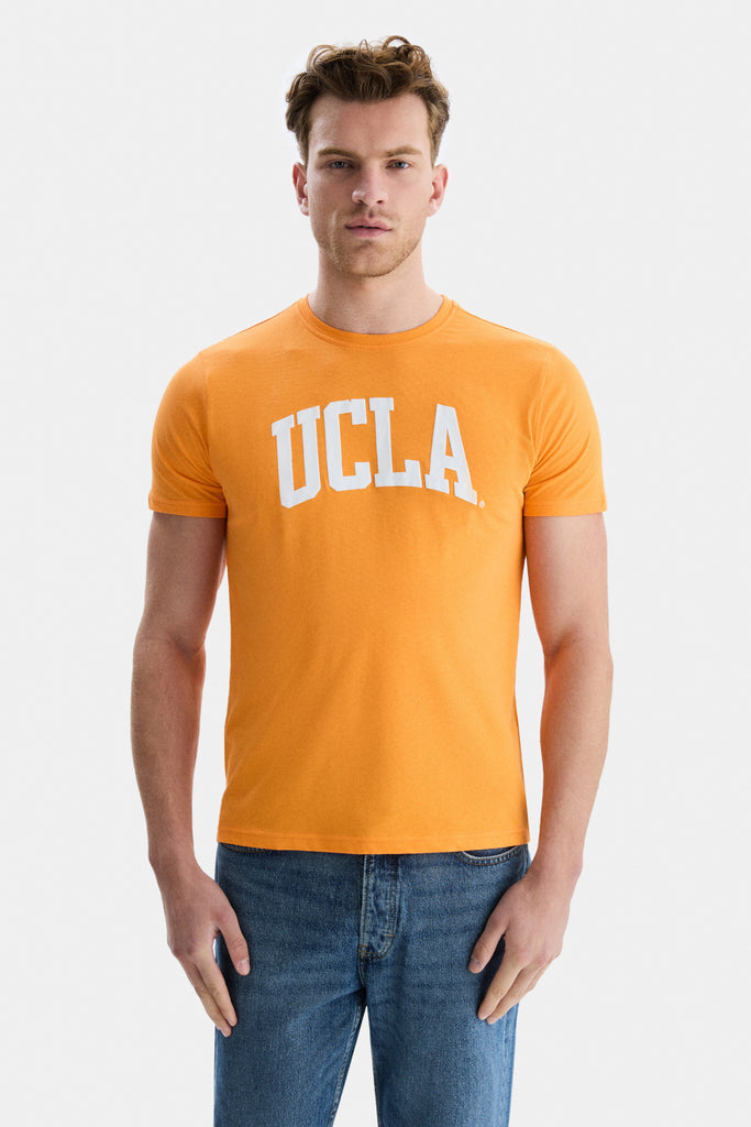 UCLA narandžasta muška majica sa bijelim slovima