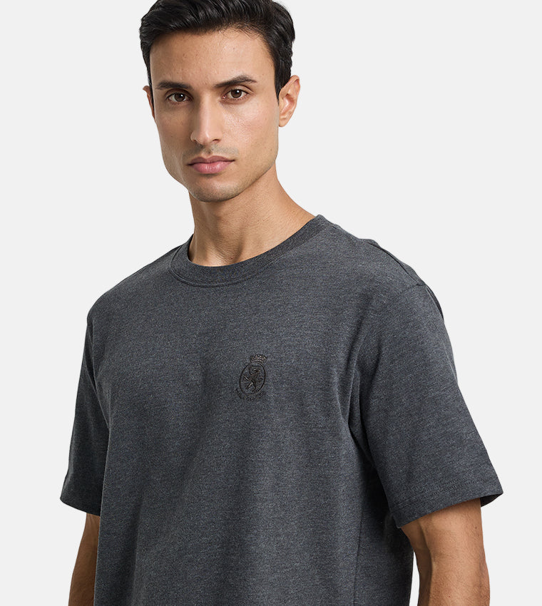 Tommy Hilfiger siva muška majica sa sivim znakom-[SKU]