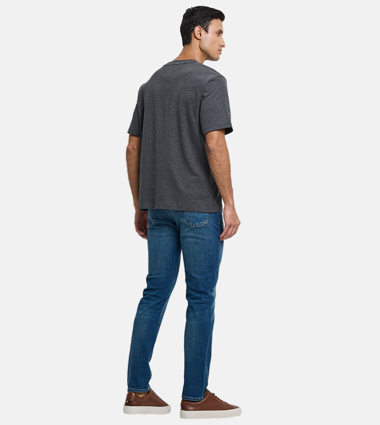 Tommy Hilfiger siva muška majica sa sivim znakom-[SKU]