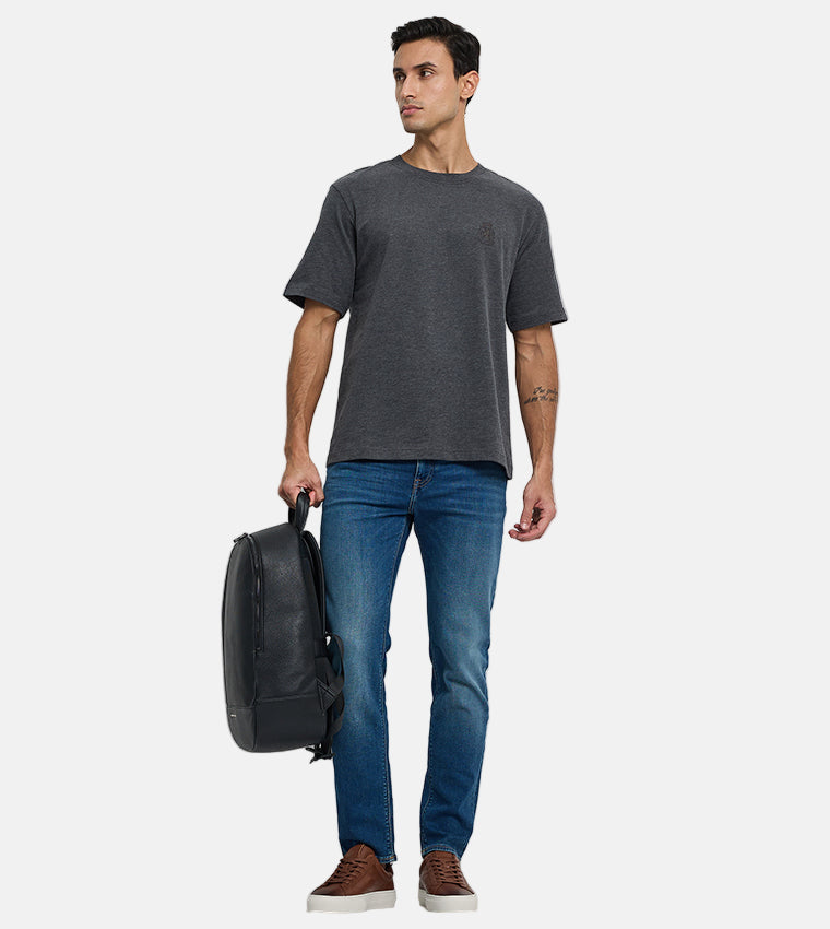 Tommy Hilfiger siva muška majica sa sivim znakom-[SKU]