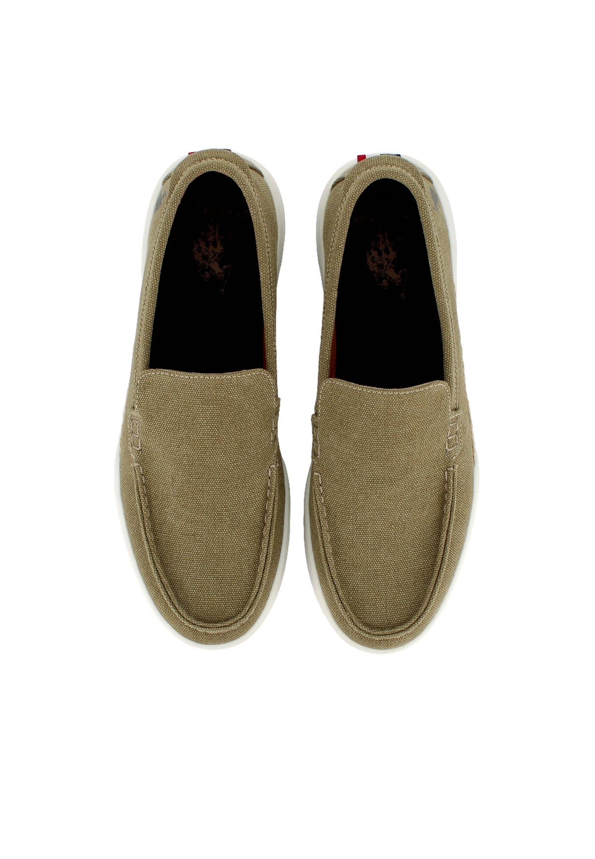 U.S. Polo Assn. khaki muške mokasine s bijelim đonom