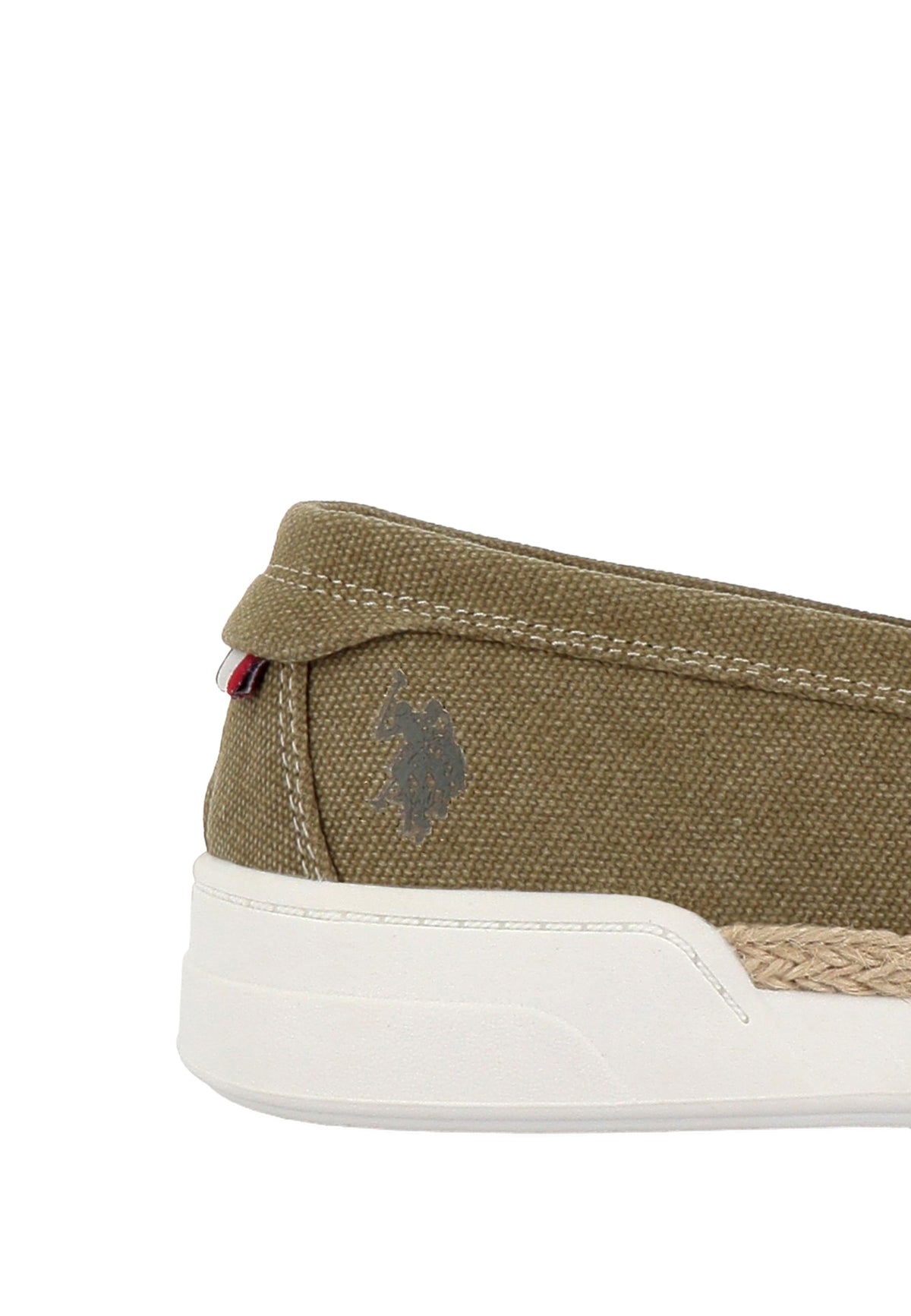 U.S. Polo Assn. khaki muške mokasine s bijelim đonom