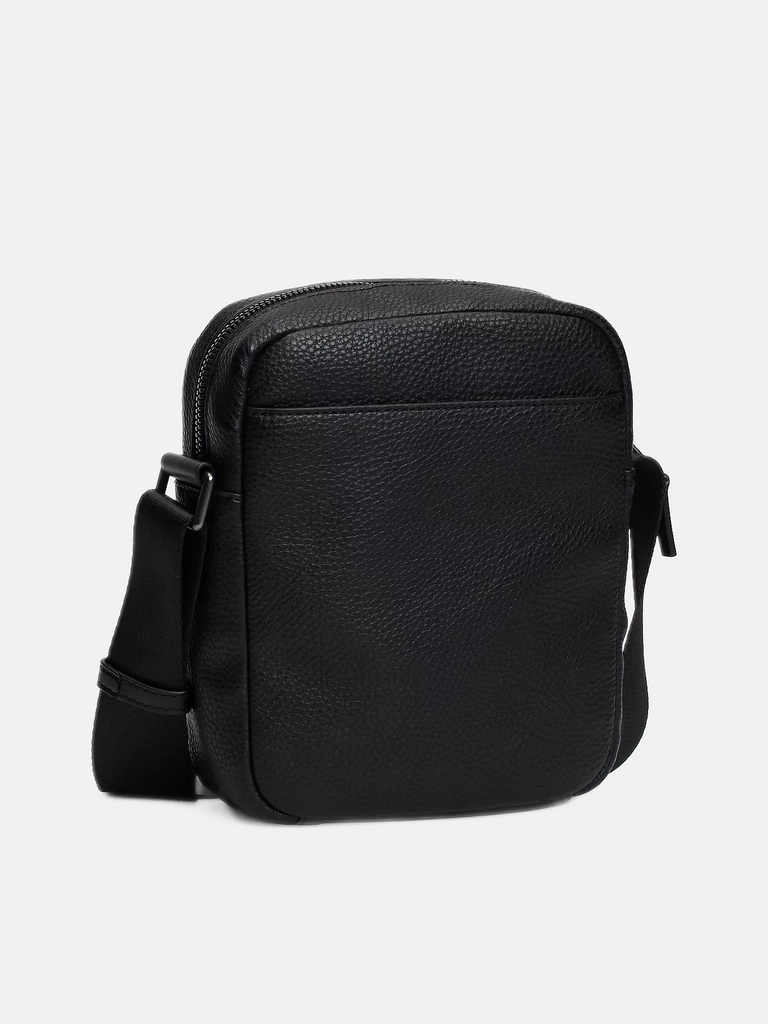 Tommy Hilfiger crna muška torba s teksturiranom površinom-[SKU]