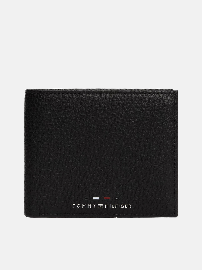 Tommy Hilfiger crni muški novčanik od teksturirane kože-[SKU]