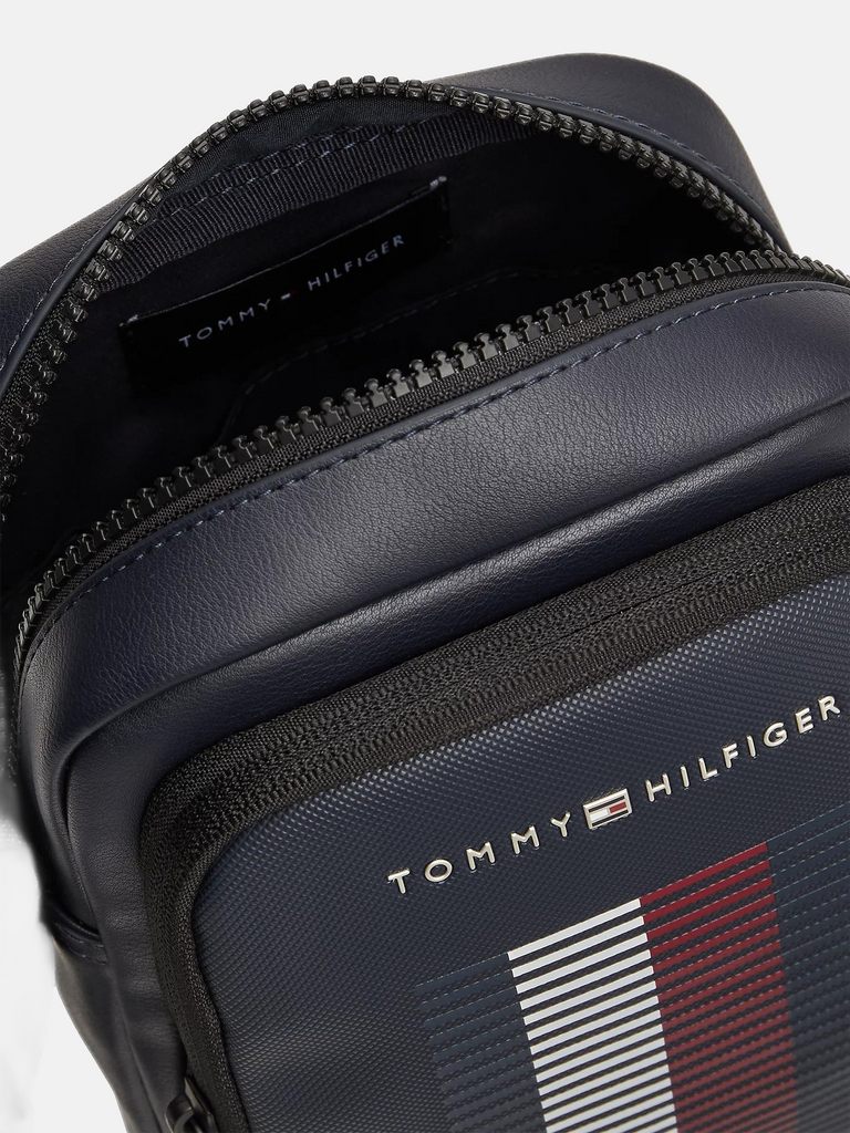 Tommy Hilfiger plava muška torba s prugastim detaljima-[SKU]