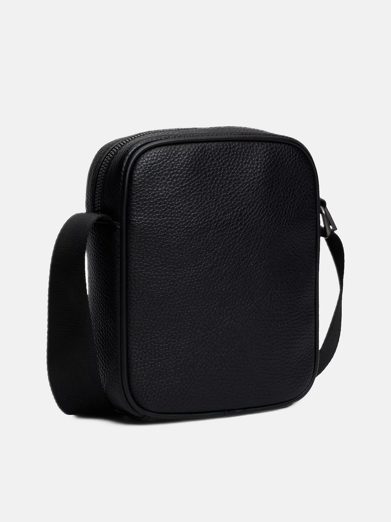 Tommy Hilfiger crna muška torba sa teksturiranim detaljima-[SKU]