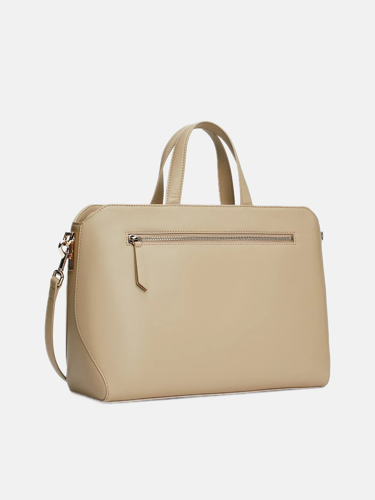 Tommy Hilfiger bež ženska torba s elegantnim detaljima-[SKU]