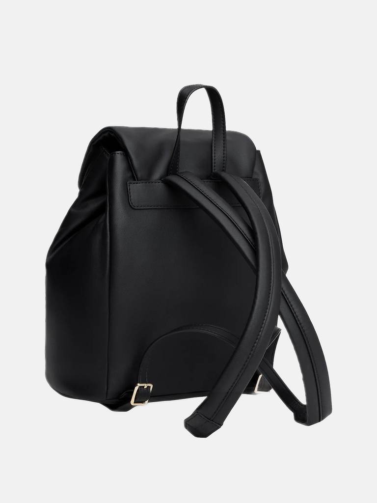 Tommy Hilfiger crni ženski ruksak s glatkom površinom-[SKU]