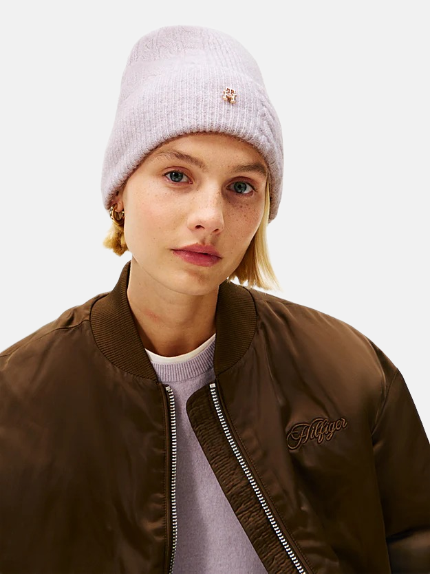 Tommy Hilfiger ljubičasta ženska kapa sa zlatnim logom-[SKU]