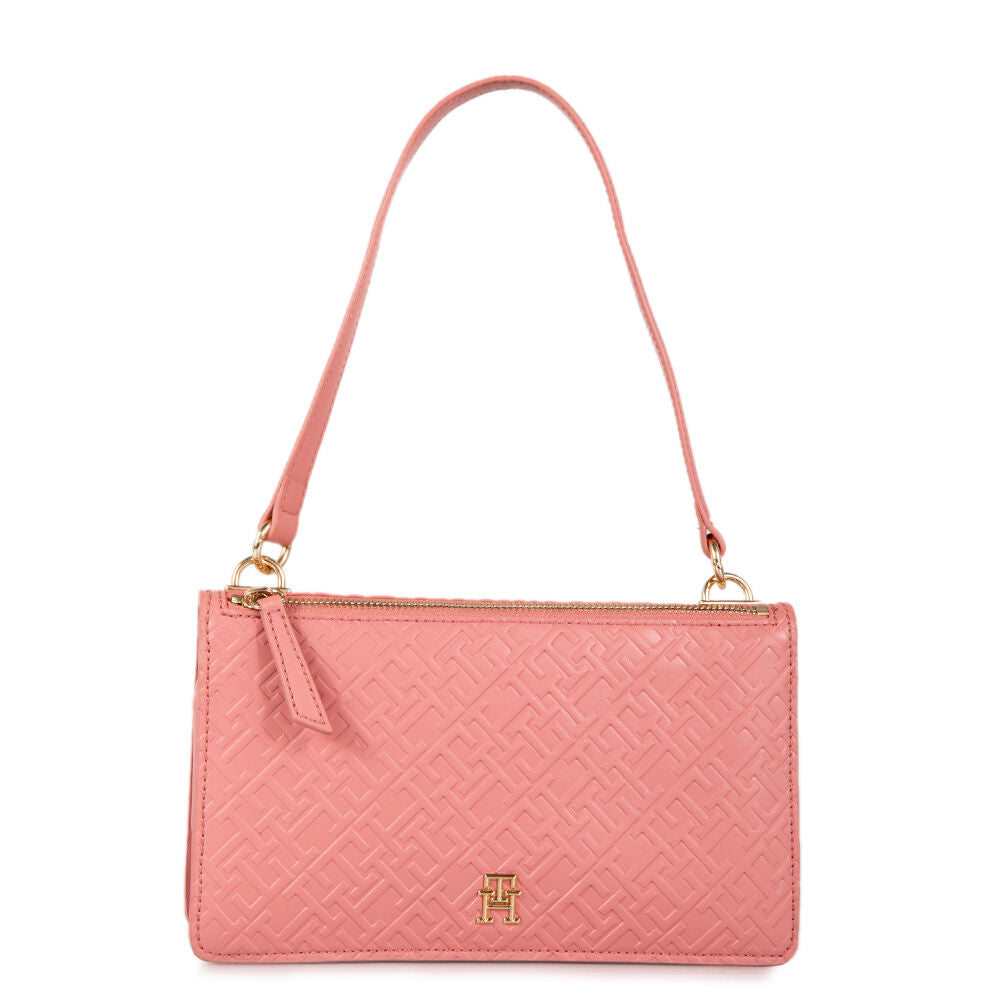 Tommy Hilfiger roza ženska torba s lančanim remenom-[SKU]