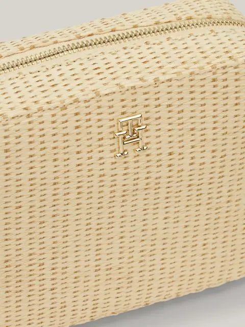 Tommy Hilfiger bež ženska torba s preklopnim zatvaranjem-[SKU]