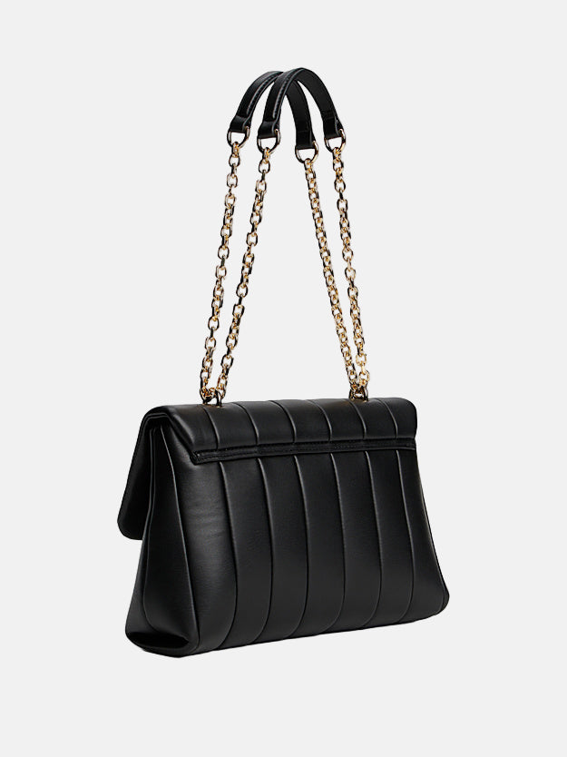 Tommy Hilfiger crna ženska torba sa valovitim dizajnom-[SKU]