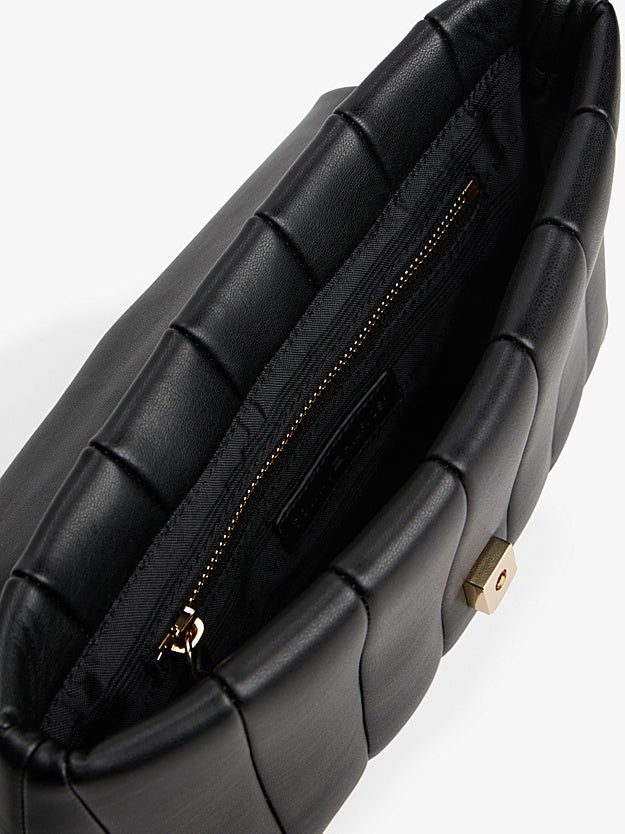 Tommy Hilfiger crna ženska torba sa valovitim dizajnom-[SKU]