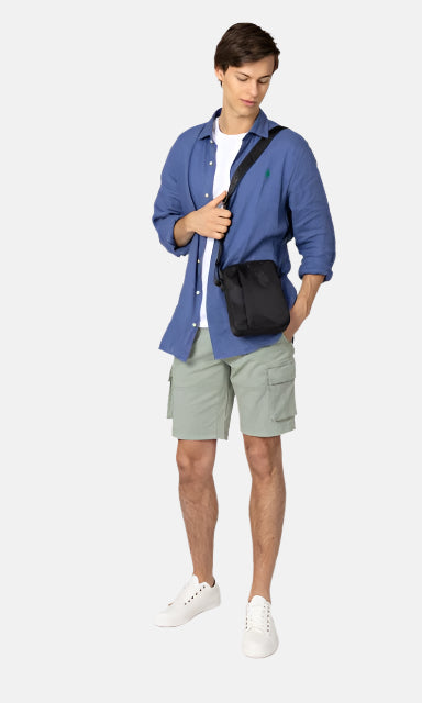 U.S. Polo Assn. crna muška torba sa remenom-[SKU]