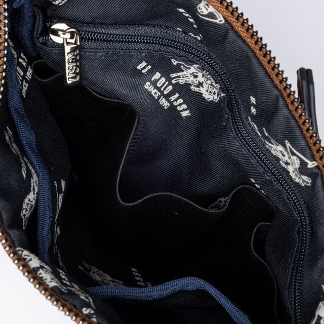 U.S. Polo Assn. svijetlosmeđa muška torba na rame s prednjim džepom