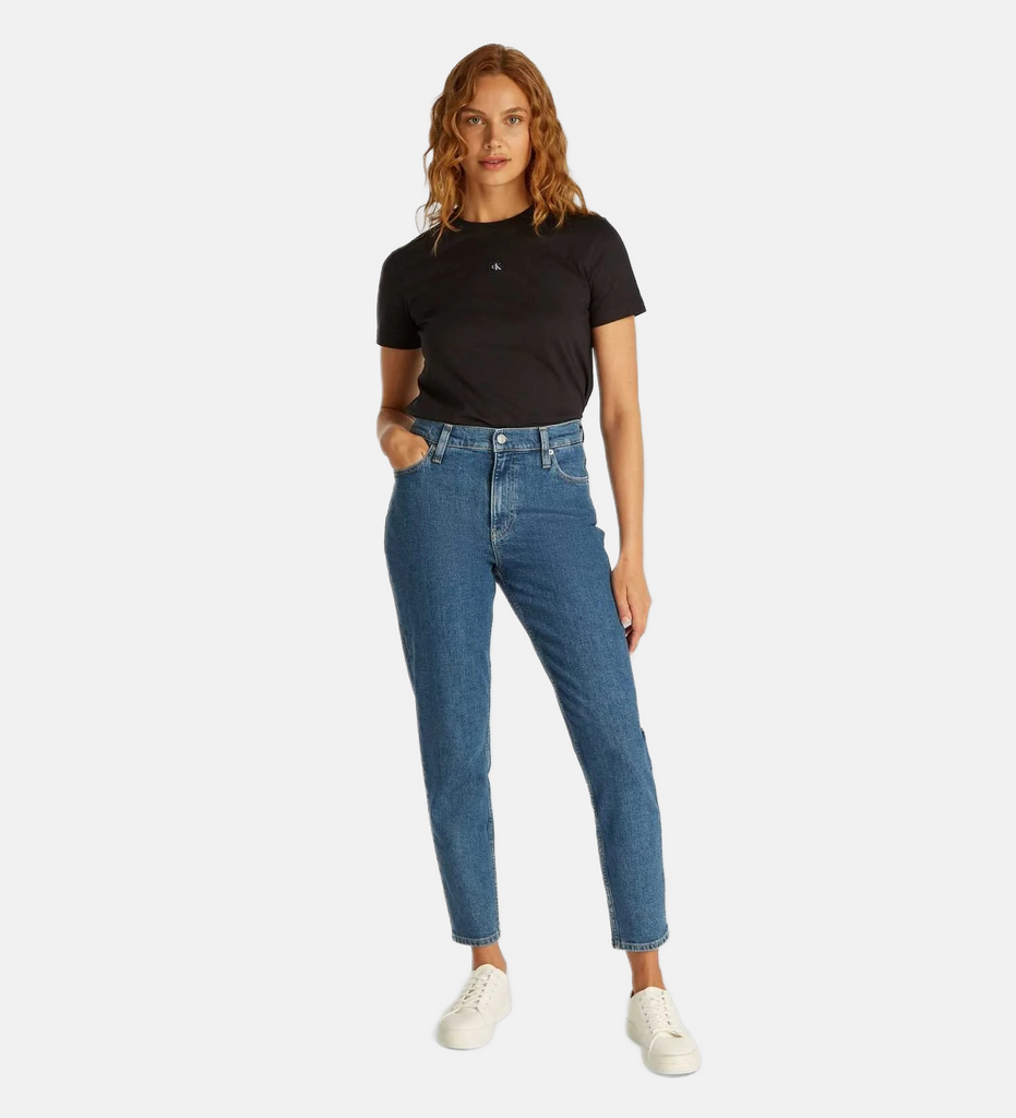 Calvin Klein crna ženska majica s klasičnim krojem-[SKU]