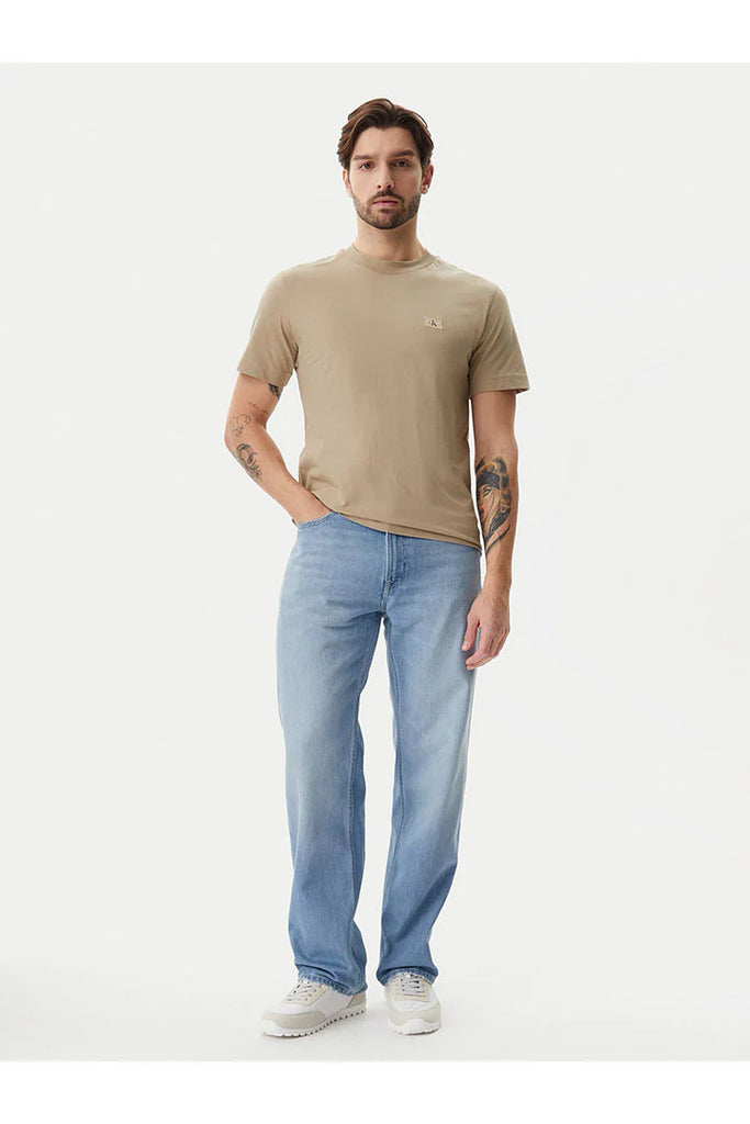 Calvin Klein smeđa muška majica s kratkim rukavima-[SKU]