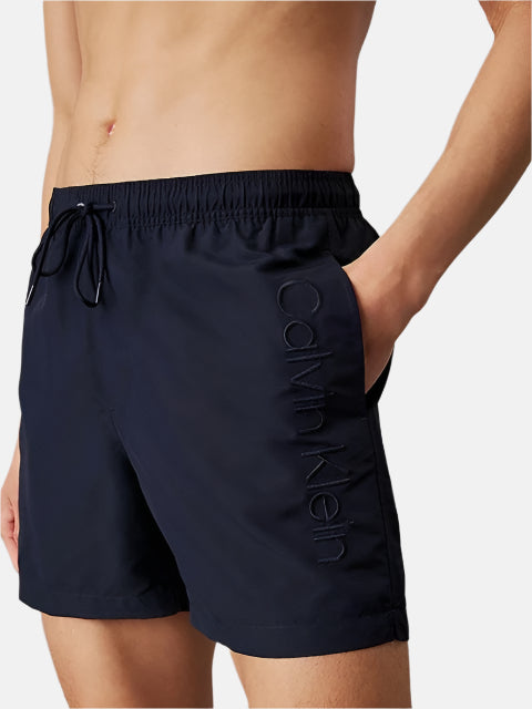 Calvin Klein plavi muški kupaći šortsi s jednostavnim dizajnom-[SKU]