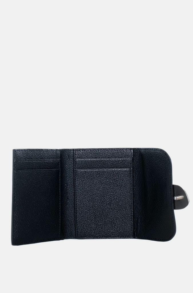 Calvin Klein crni ženski novčanik sa sivom kopčom-[SKU]