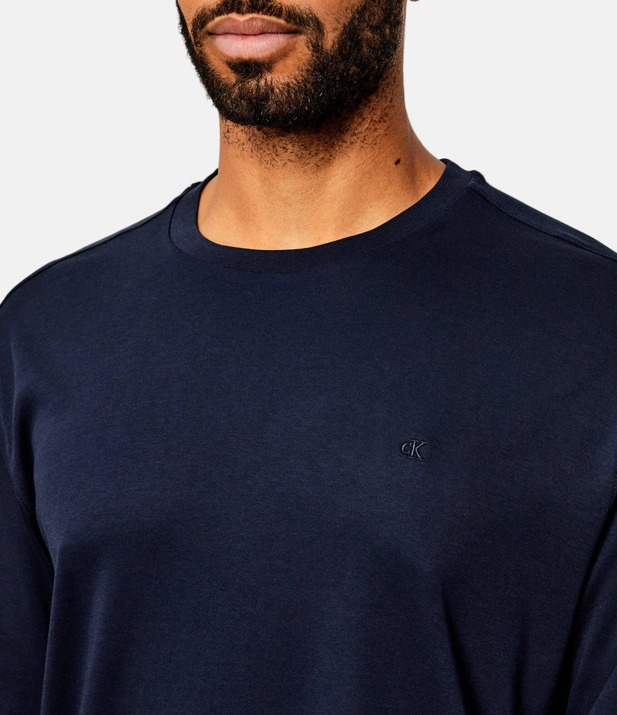 Calvin Klein teget plava muška majica dugih rukava-[SKU]