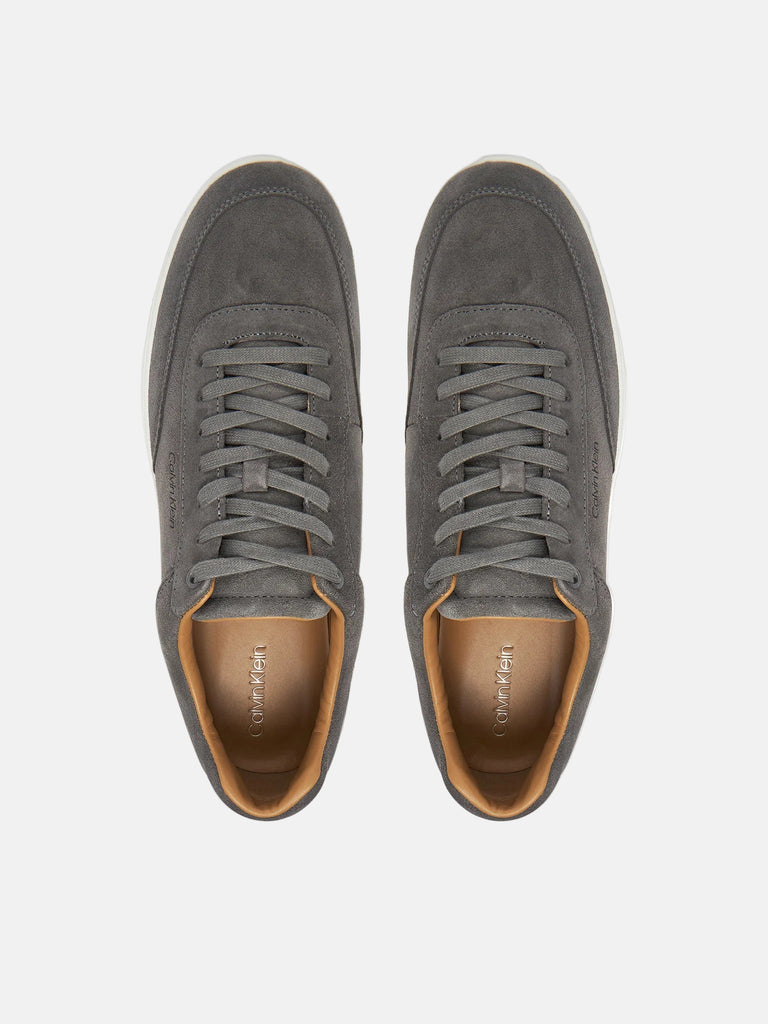 Calvin Klein sive muške patike od brušene kože-[SKU]