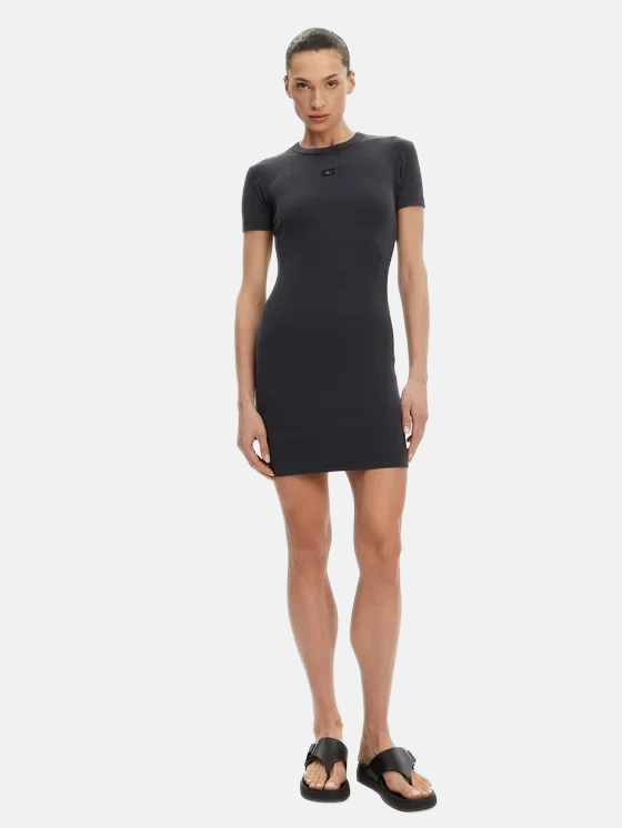 Calvin Klein siva ženska haljina s kratkim rukavima
