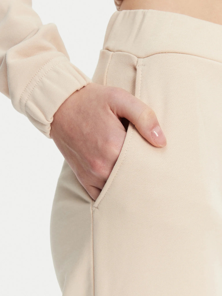 Calvin Klein bež ženska trenerka s visokim strukom-[SKU]
