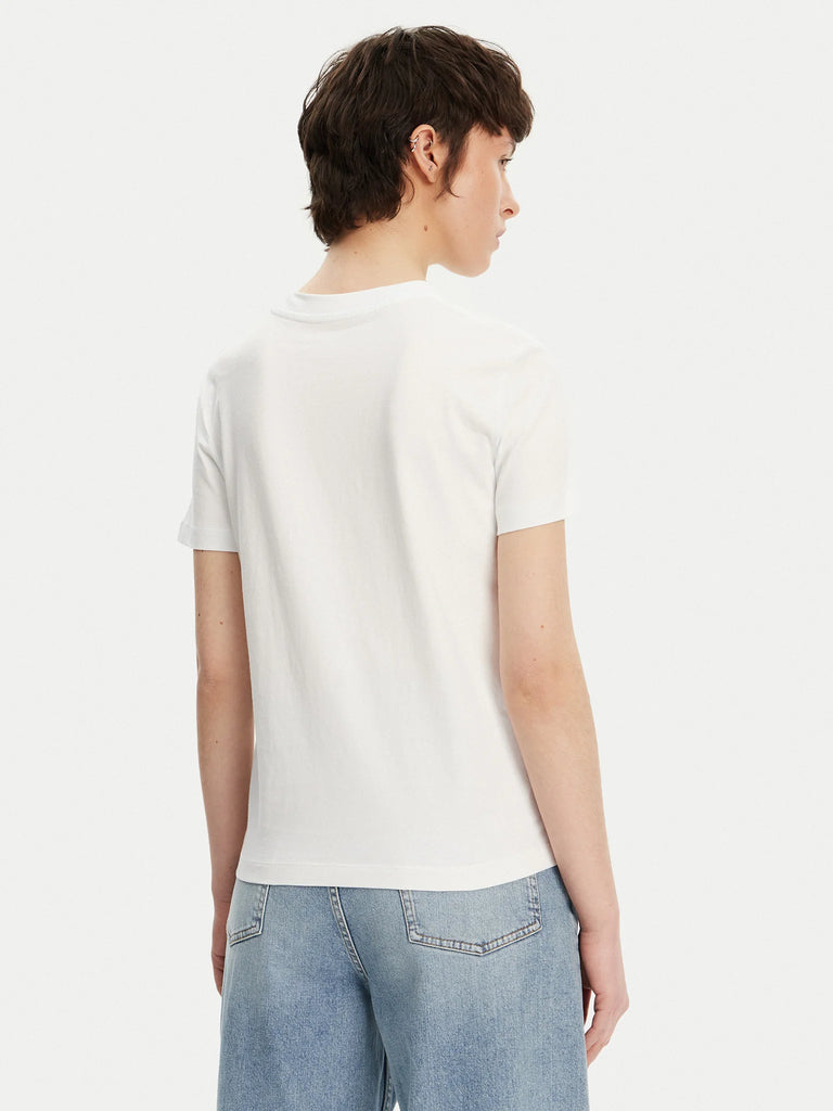 Calvin Klein bijela ženska majica s elegantnim detaljima-[SKU]