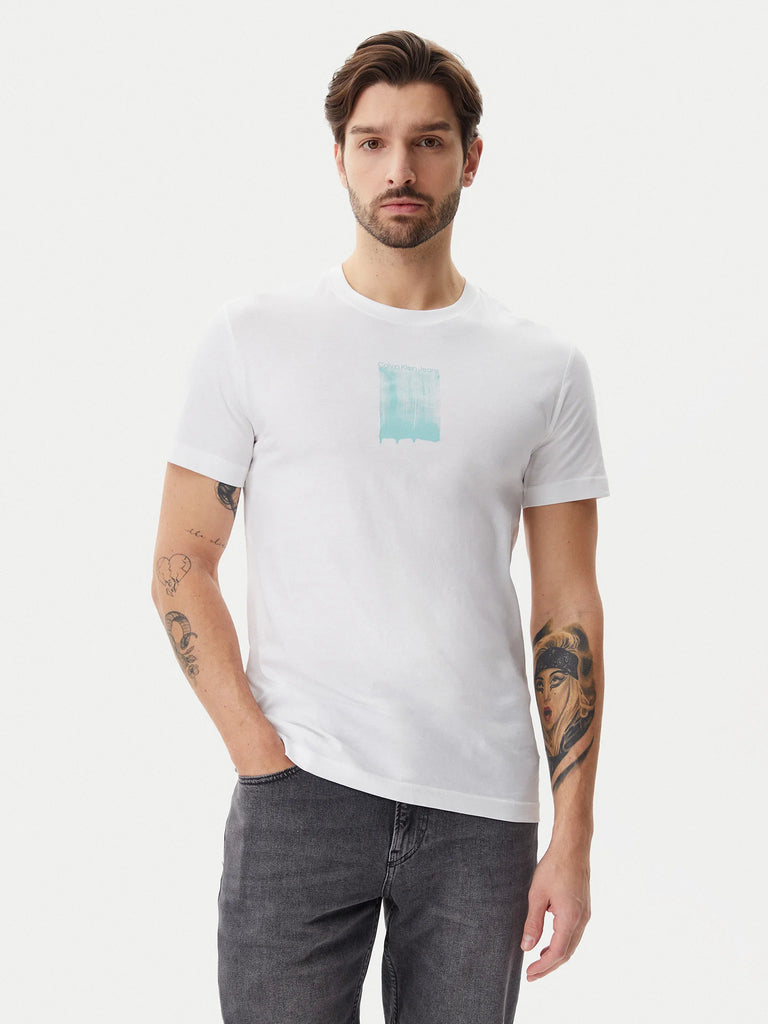 Calvin Klein bijela muška majica s grafičkim printom-[SKU]