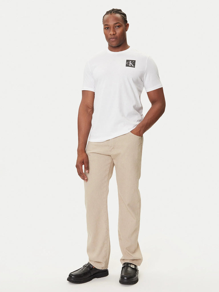 Calvin Klein bijela muška majica sa velikim logom-[SKU]