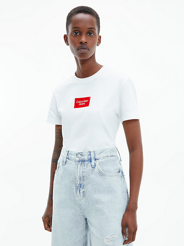 Calvin Klein bijela ženska majica (J20J220274-YAF) 1