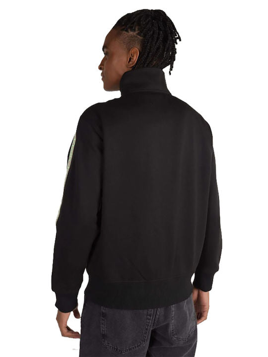 Calvin Klein crna muška dukserica sa trakom na rukavu