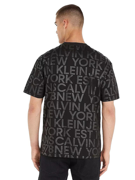 Calvin Klein crna muška majica sa uzorkom brenda-[SKU]