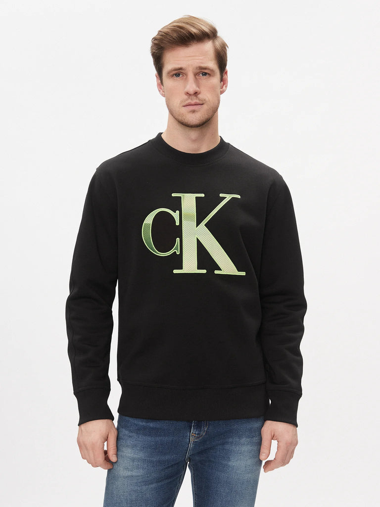 Calvin Klein crna muška majica sa zelenim akcentom