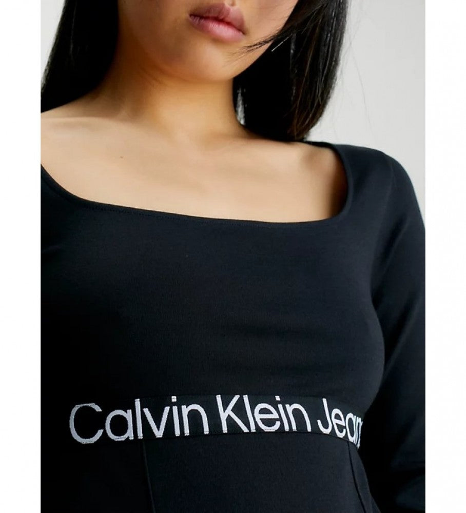 Calvin Klein crna ženska haljina s otvorenim ramenima