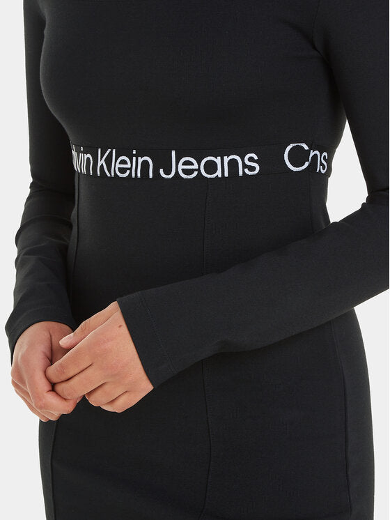 Calvin Klein crna ženska haljina s otvorenim ramenima