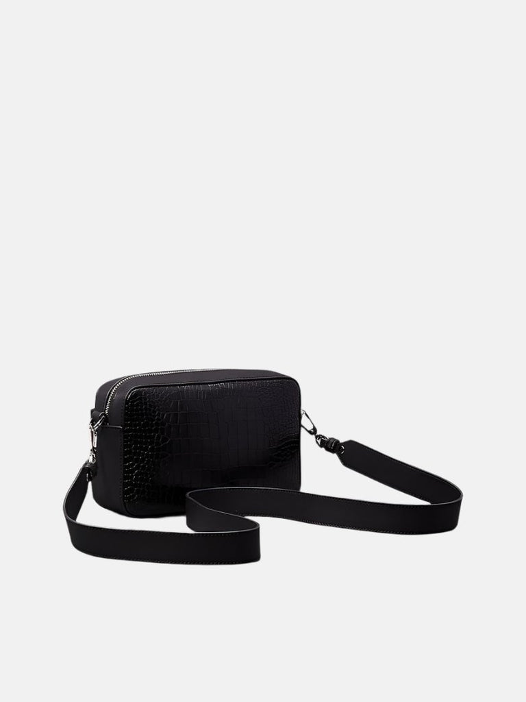 Calvin Klein crna ženska torba sa teksturiranim uzorkom-[SKU]