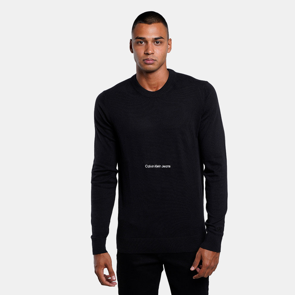 Calvin Klein crni muški džemper s okruglim izrezom