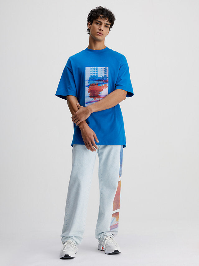 Calvin Klein plava muška majica (J30J322873-C3B) 4