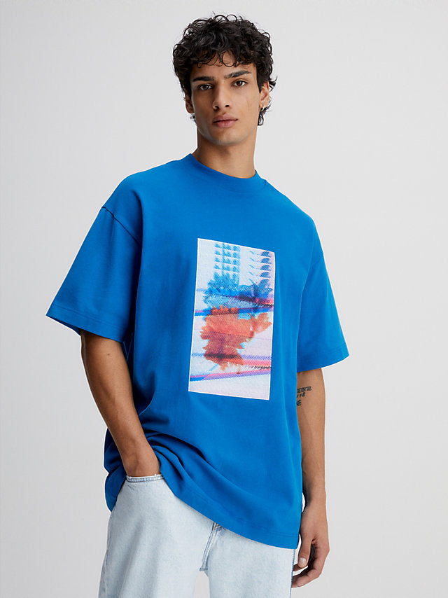 Calvin Klein plava muška majica (J30J322873-C3B) 1
