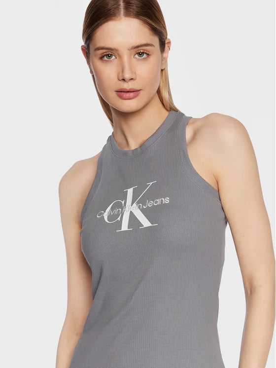 Calvin Klein siva ženska haljina bez rukava