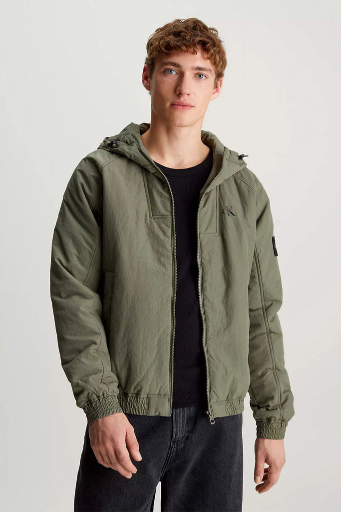 Calvin Klein zelena muška jakna s kapuljačom