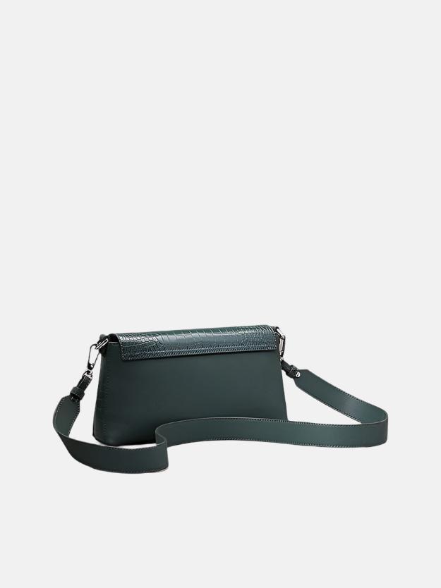 Calvin Klein zelena ženska torba sa krokodil uzorkom-[SKU]