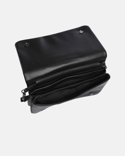 Calvin Klein crna ženska torba s preklopnim zatvaranjem-[SKU]