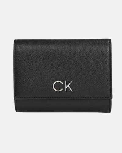 Calvin Klein crni ženski novčanik sa teksturnim detaljem-[SKU]