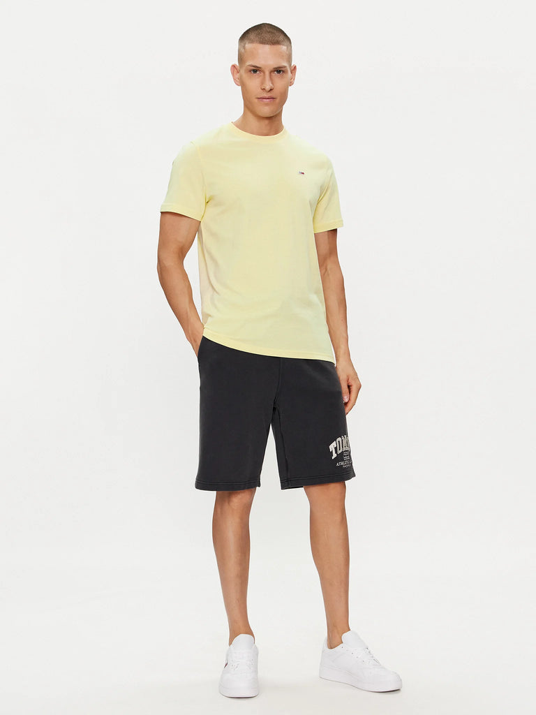 Tommy Hilfiger žuta muška majica s okruglim izrezom-[SKU]