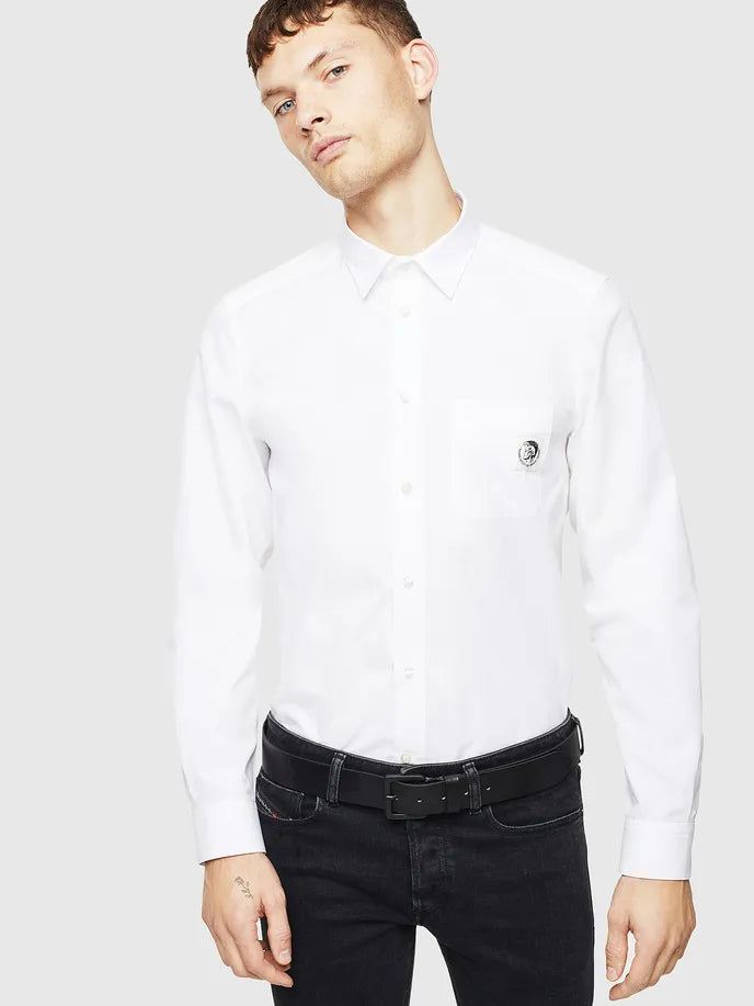 Diesel bijela muška košulja s kontrastnim dugmadi
