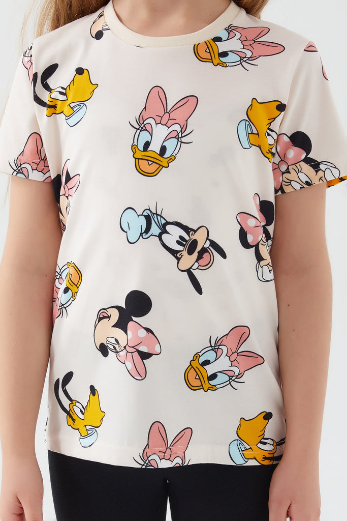 Disney bijeli komplet za djevojčice Minnie Mouse uzorka